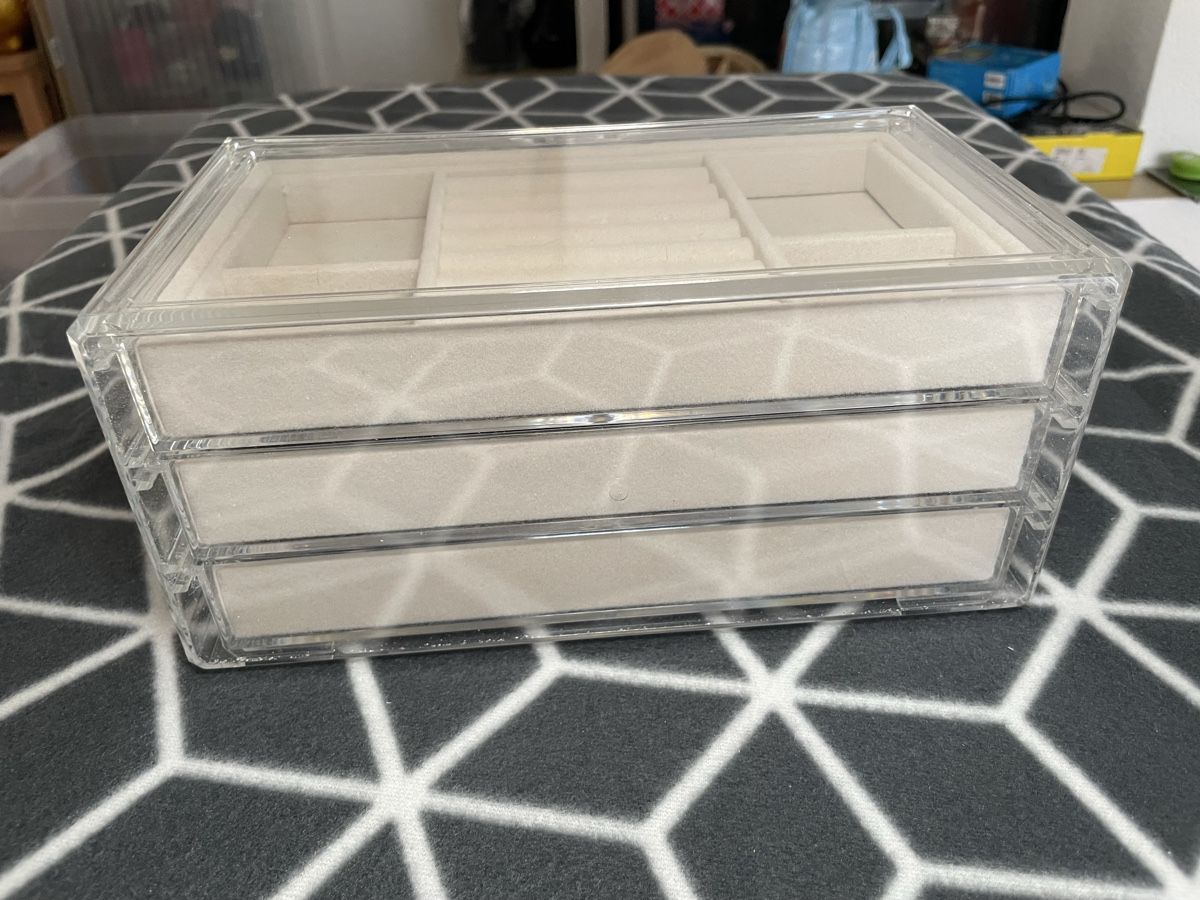 Schmuckkästen: Schmuckkasten transparent 3 Schubladen  – Gebraucht aus Rheineck von cha_p9qy 3