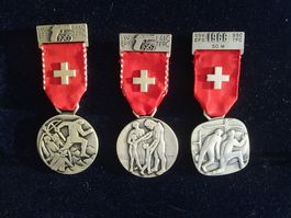 3 X Eidg. Feldschiessen 50 Meter Pistole: 1965 -1967 - 1968