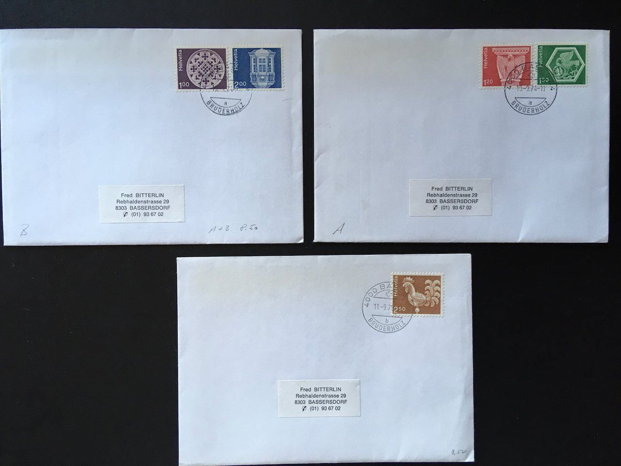Alle Briefmarken: 1973-80 Architektur u Kunsthandwerk – Gebraucht aus Nesslau von zueri6