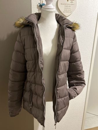 Winterjacke beige mit Kapuze von DONGCONGZU Gr. L