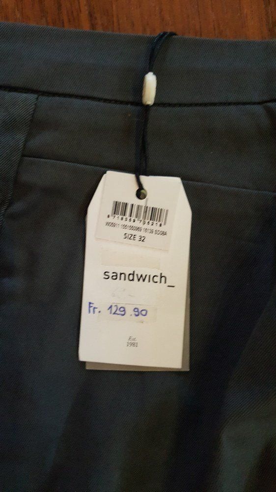 Pantaloni: SANDWICH HOSE SLIM FIT 32 PANT – Nuovo e nell'imballaggio originale da Adliswil venduto da isabela77 4