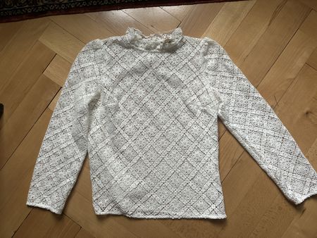 Sézane blouse white lace size 36