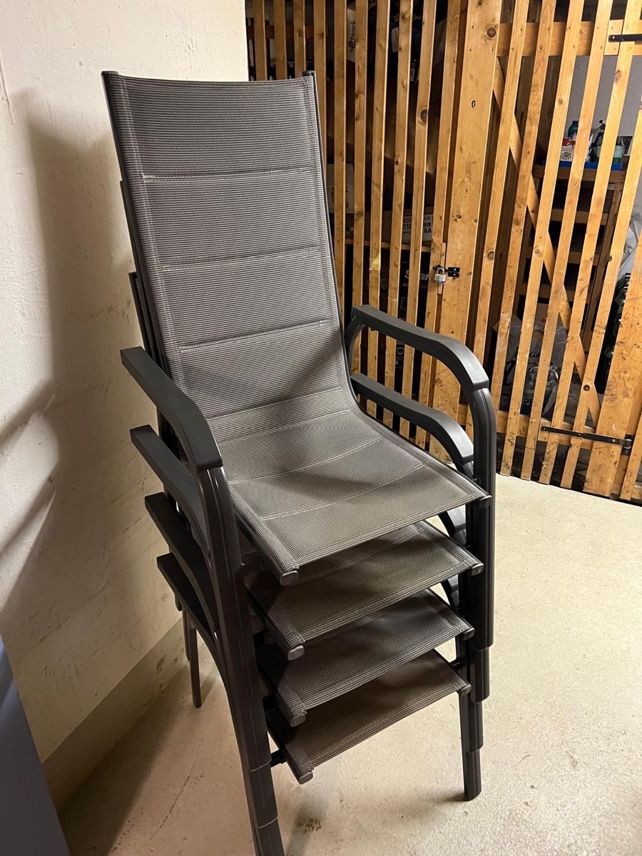 Chaises: Gartenstuhl Aluminium Stoff 4er Set – D'occasion à Küsnacht ZH par max_r2ns 1