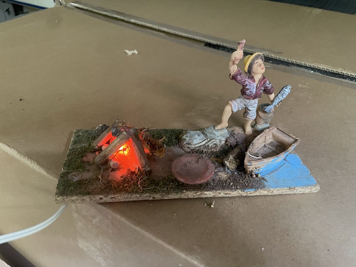 Statuette: Fischer mit Feuer und Boot – Usato da Wohlen AG venduto da moonlightbae10