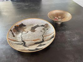 Plats en Laiton Vintage Années 70