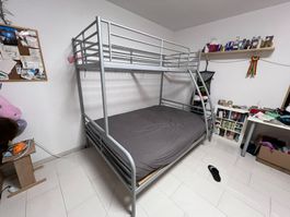 Metall Etagenbett 140x200 / 90x200 IKEA Tromsö/Svärta