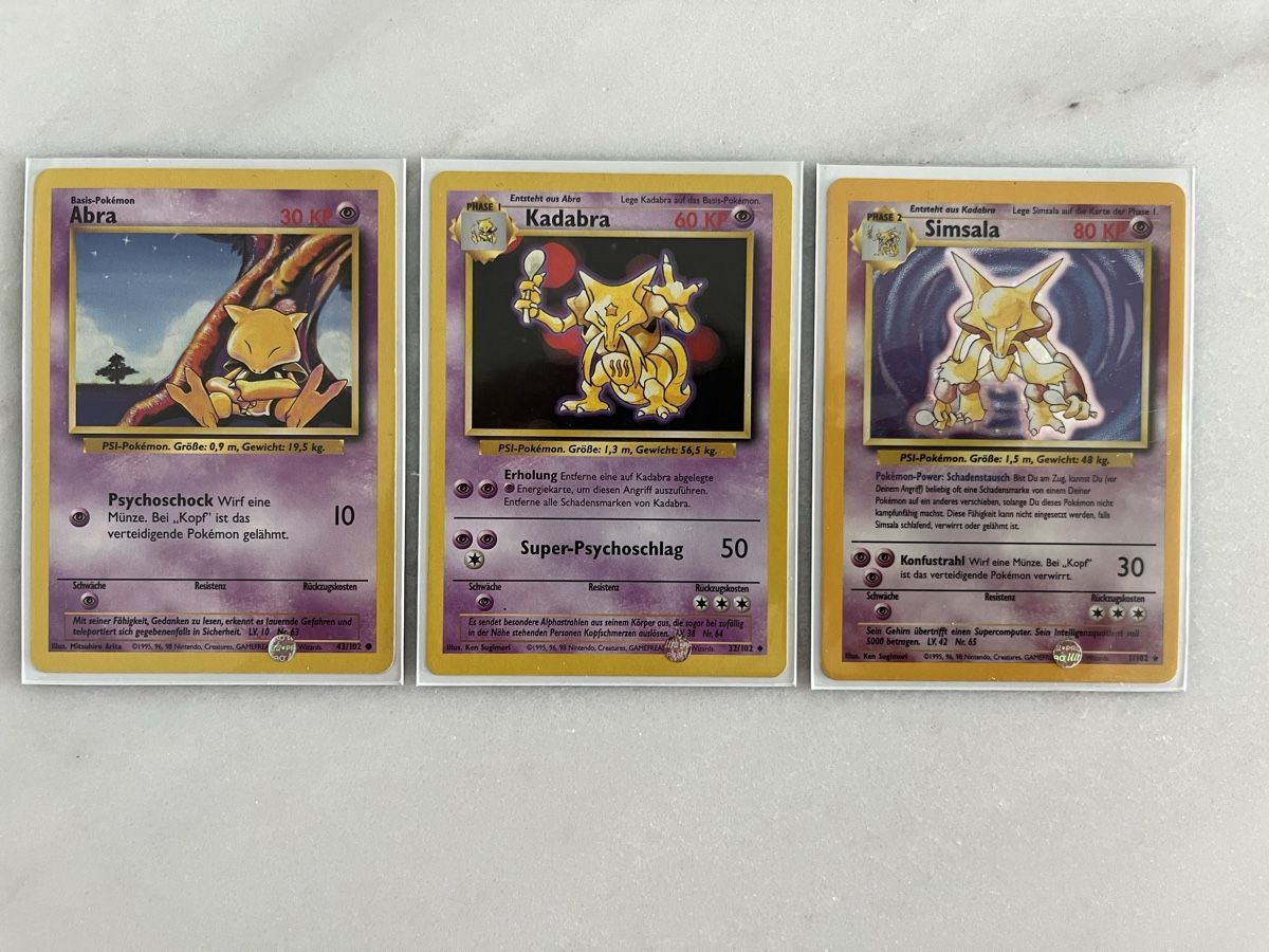 Pokémon Sammelbilder & Trading cards: Pokemon: Abra, Kadabra, Simsala holo – Neu (gemäss Beschreibung) aus Dübendorf von