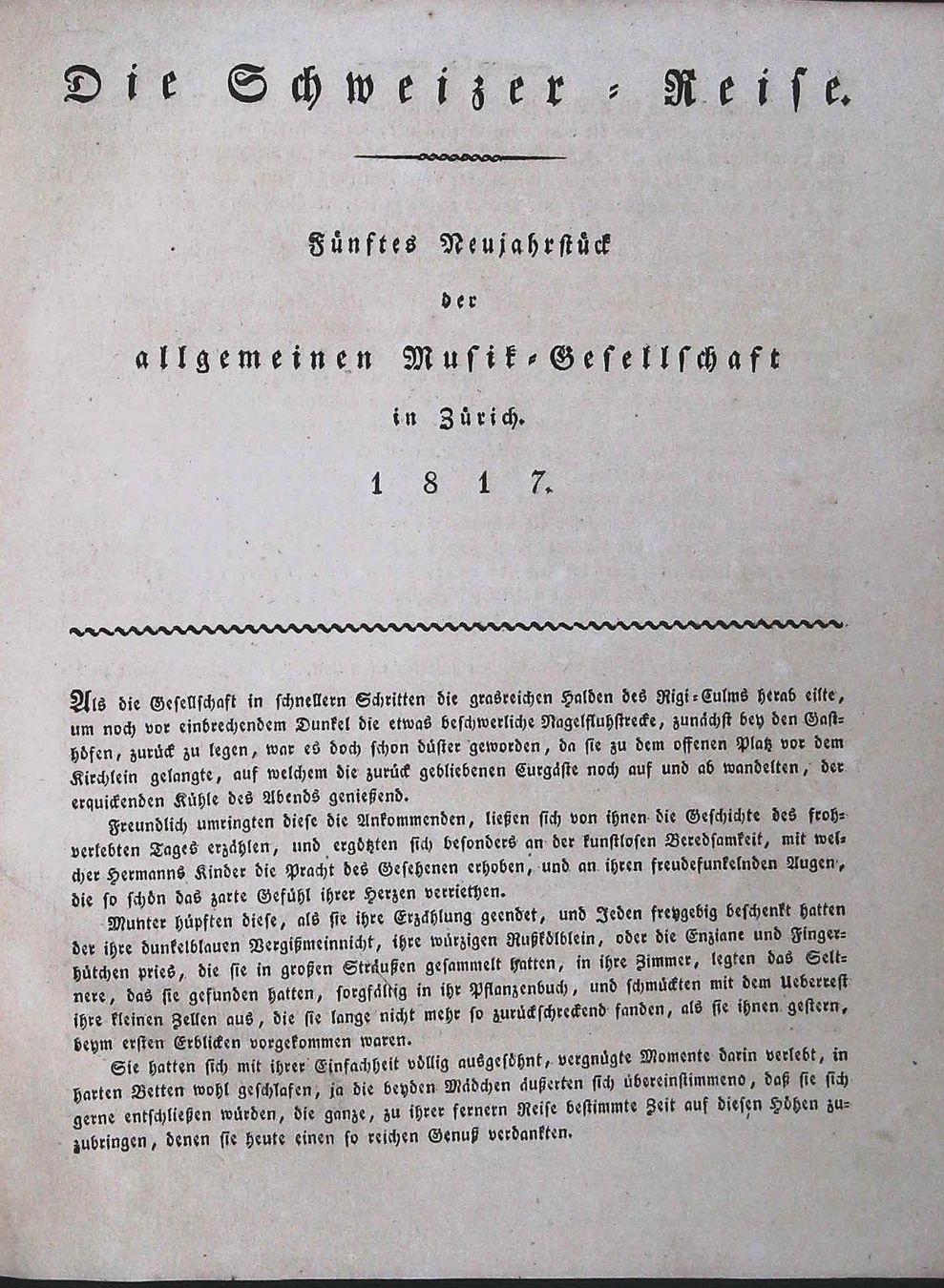 Stiche: Rigi Staffel  Neujahrsblatt 1817 – Gebraucht aus Rafz von Helvet32 2