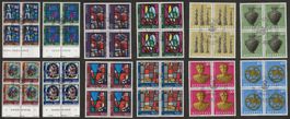 Schweiz Viererblock Serie Pro Patria 1970 71 1972 gestempelt