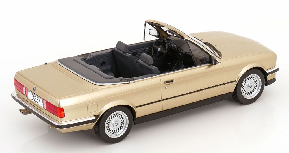 BMW Modellini d'auto: BMW 325i E30 CABRIO HELLGOLD 1:18 MCG – Nuovo e nell'imballaggio originale da Suhr venduto da Moebelsiralfred 1
