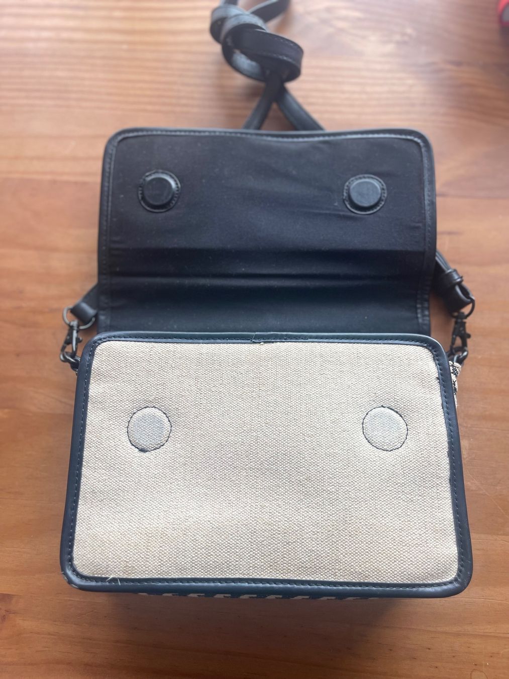 Lala Berlin Borse da donna: Lala Berlin Tasche Canvas beige schwarz – Usato da Nussbaumen AG venduto da HelenaDavid1910 2
