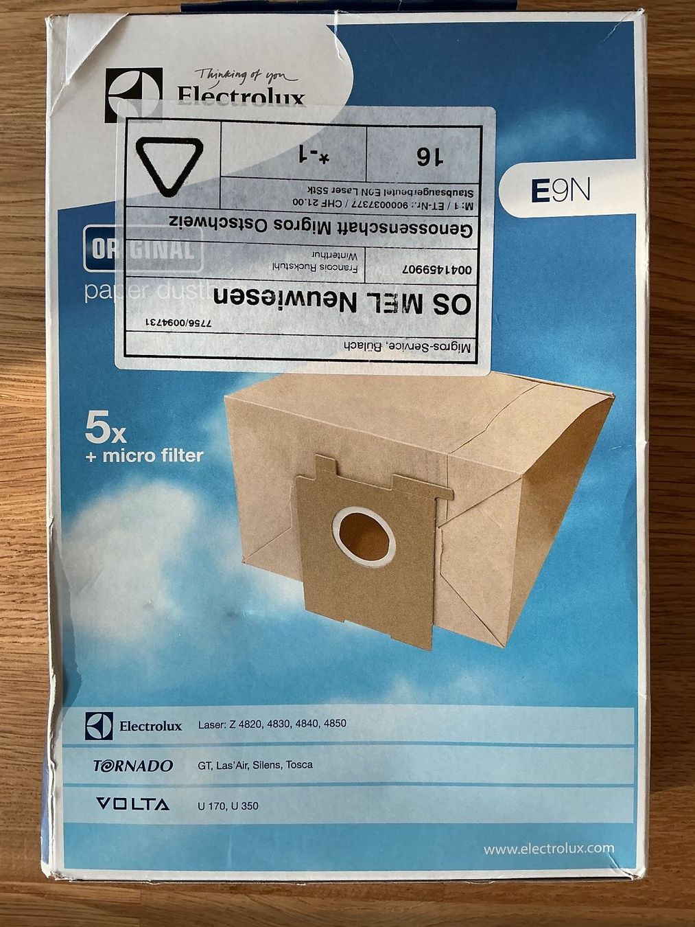 Staubsauger & Zubehör: Electrolux Staubsaugerbeutel + Filter – Neu und originalverpackt aus Winterthur von EstherR