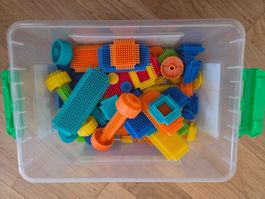 Steckbausteine Set mit Aufbewahrungsbox gebraucht