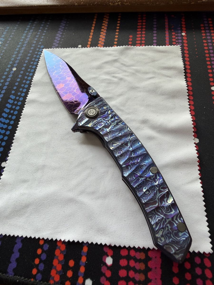 Taschenmesser: Knife Maxace Corvus Timascus Dragonskin – Neu (gemäss Beschreibung) aus Affoltern am Albis von gpi_q8jk 2