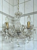 ✨️Vintage schöner, alter Glas-Lüster / Kronleuchter Lampe