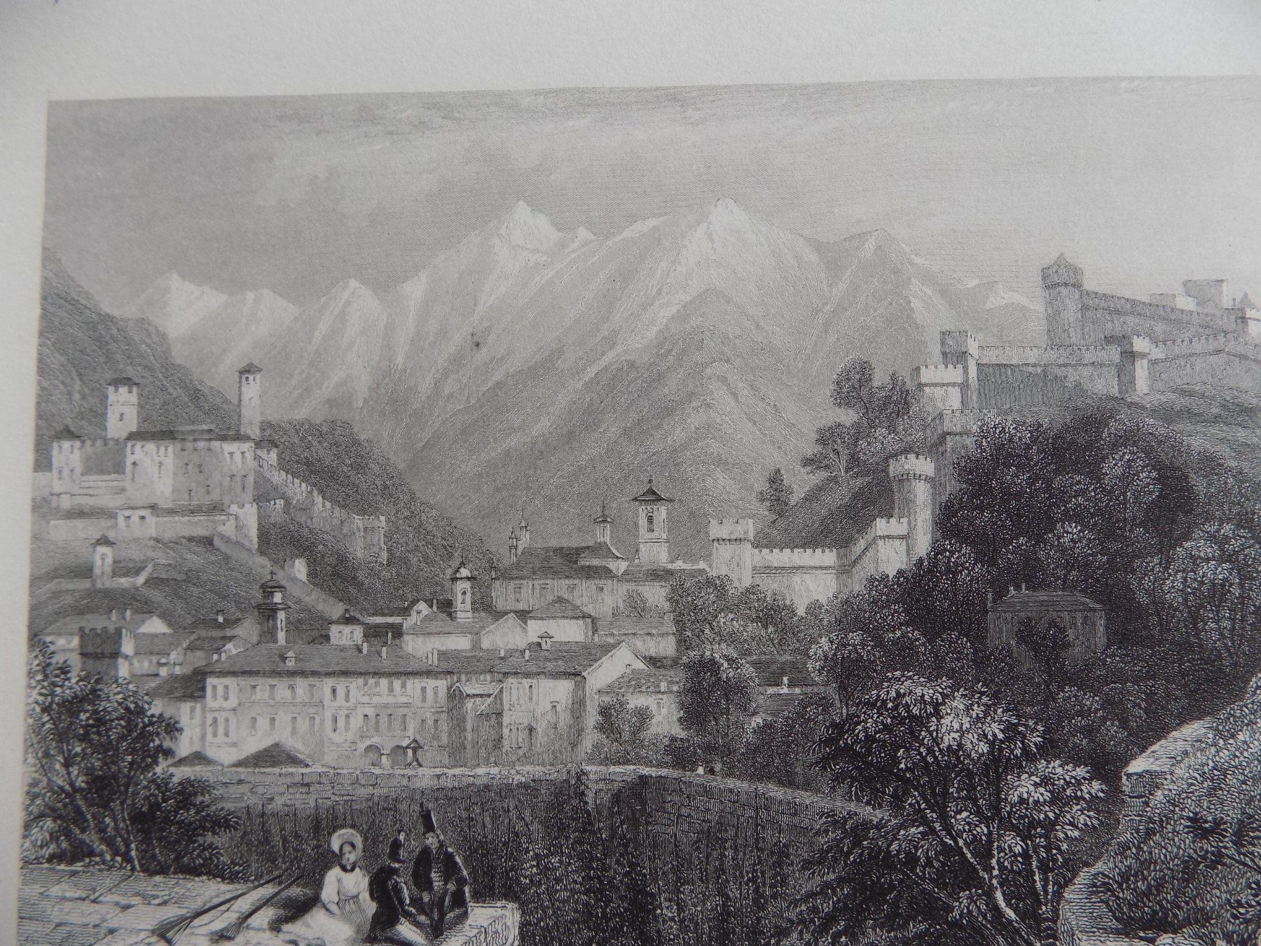 Incisioni: Bellinzona von Bartlett – Usato da Risch venduto da Rischli15 4