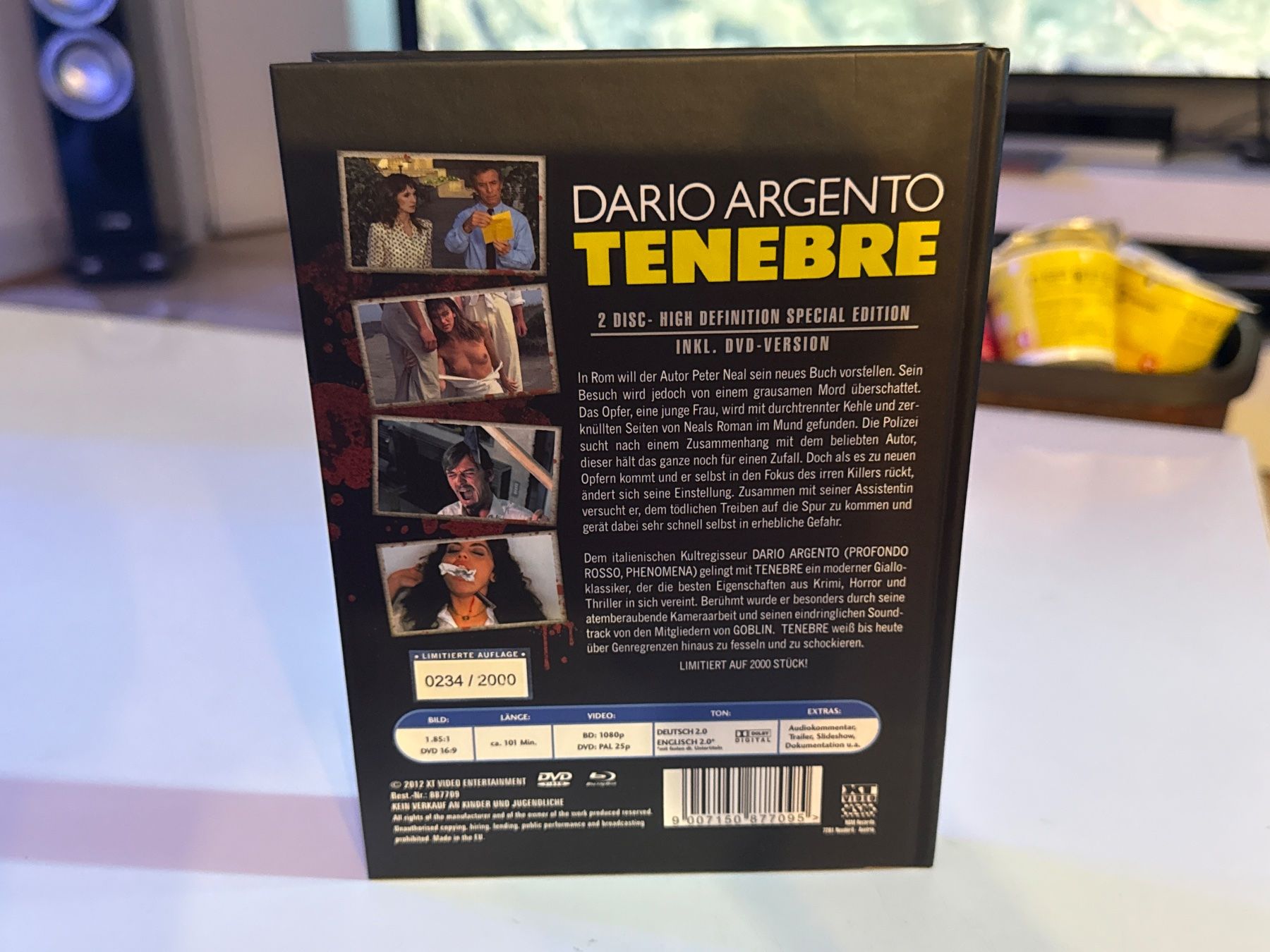 Tutti i DVDs: Dario Argento Tenebre Mediabook Vergriffen – Usato da Allschwil venduto da meeresperle 1