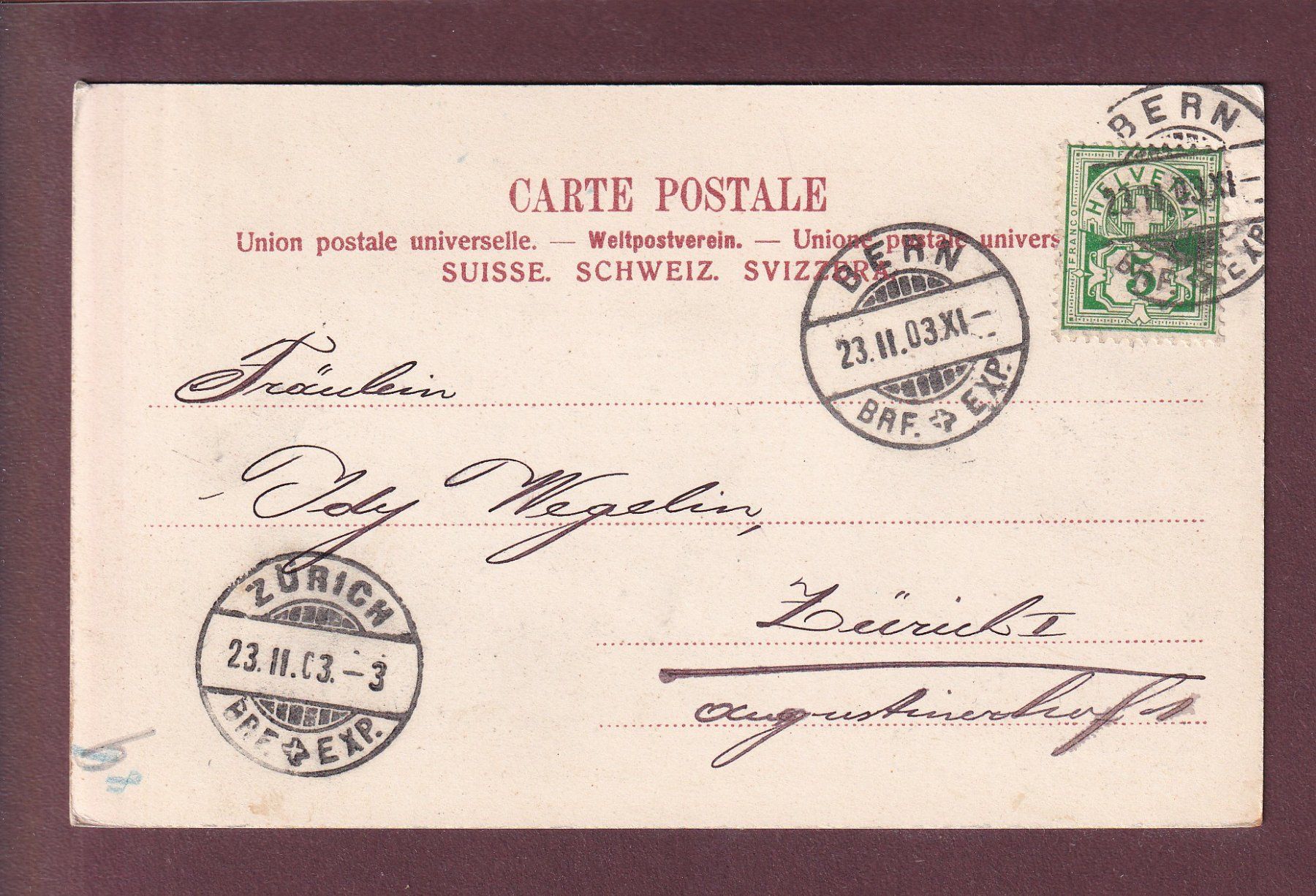 Cartoline postali: Gruss aus BERN - Nydeckbrücken - 1903 – Usato da Pully venduto da nicecards 1
