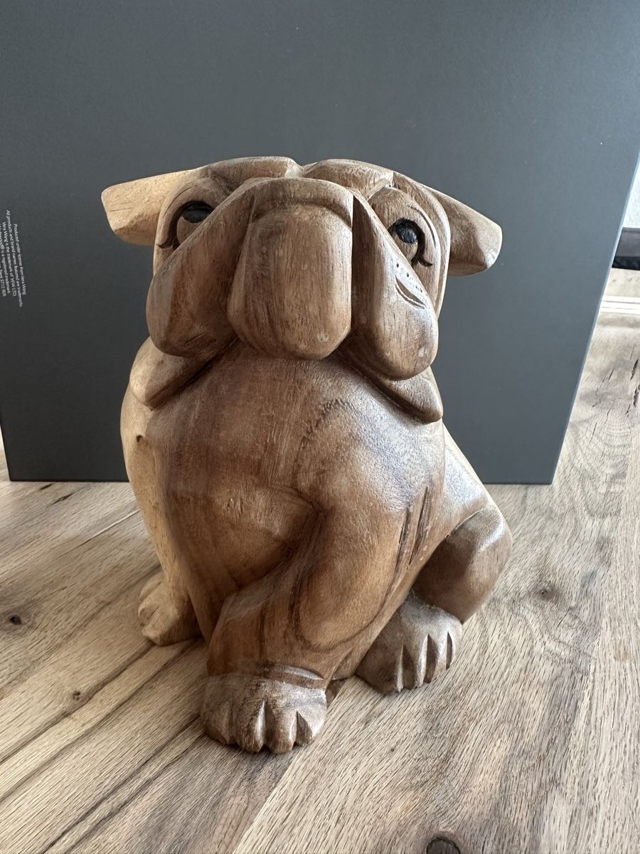 Statuette: Holzfigur Bulldogge – Nuovo (secondo la descrizione) da Glattbrugg venduto da SMusic98 1