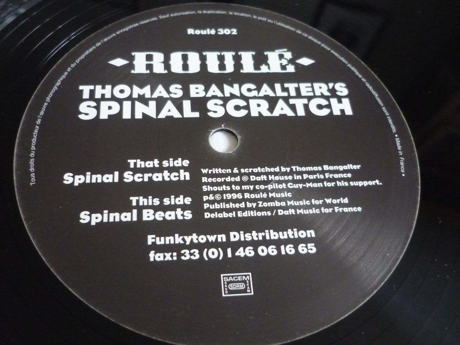 Dischi in vinile: Rare Techno Vinyl - Thomas Bangalters - spinal scratch – Usato da Beringen venduto da Flatretriever 2