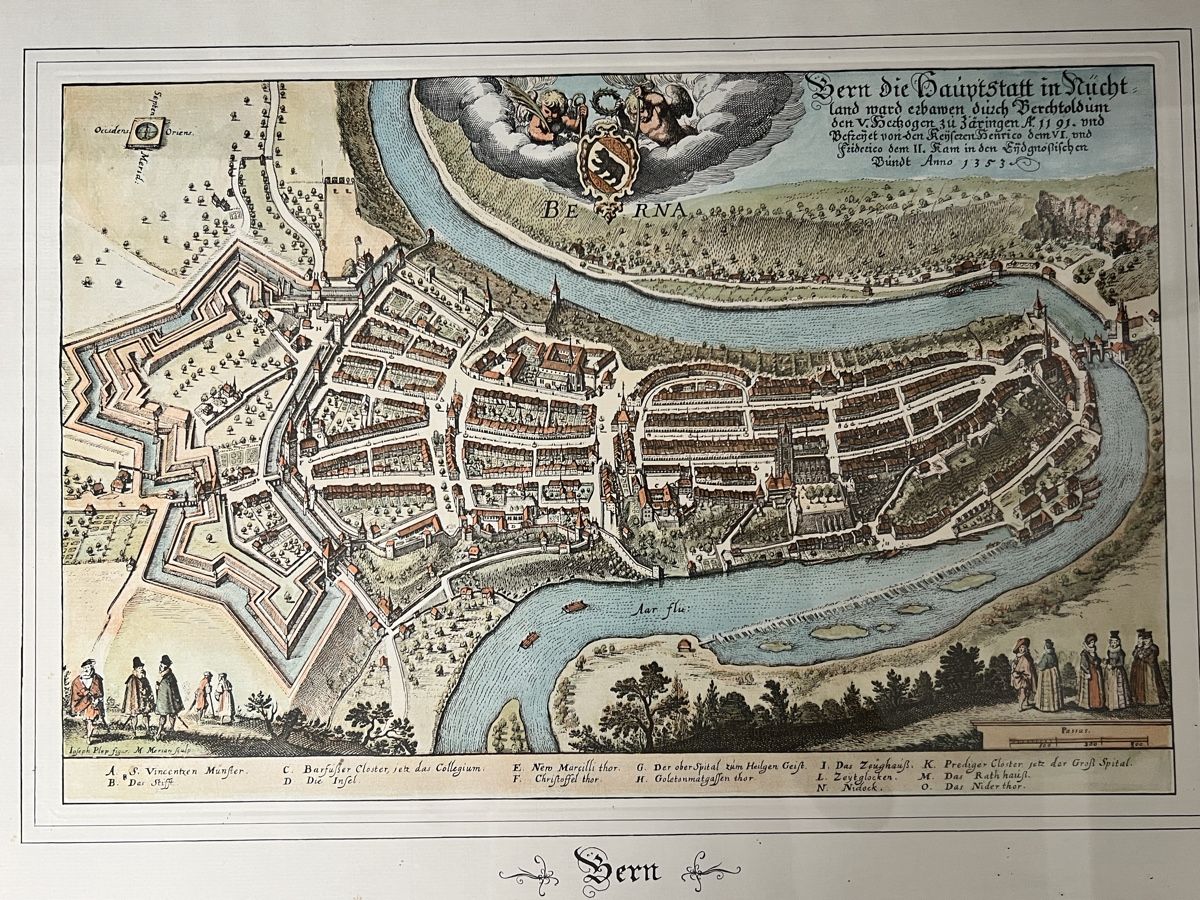 Cartine & Atlanti: Alte Stadtkarte von Bern – Usato da Urdorf venduto da Glouis 1