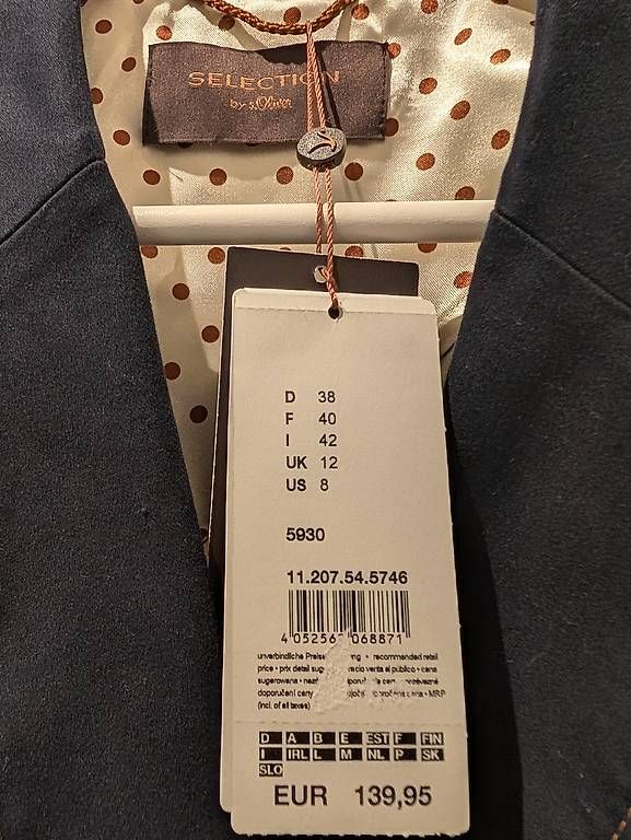 Giacche: Edler Blazer dunkelblau, Gr. 38 - NEU – Nuovo e nell'imballaggio originale da Bern venduto da dwarf_cap 4