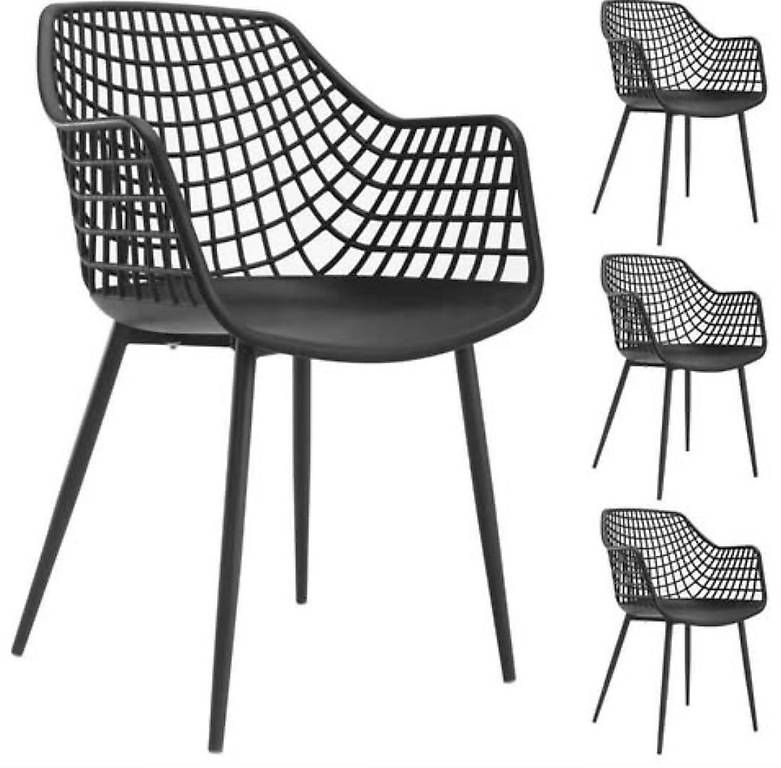 Chaises: 4x Gartenstühle schwarz – D'occasion à Frenkendorf par Gosiak_77