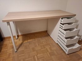 Schreibtisch + Schubladen/Desk + drawers IKEA Lagkapten/Alex