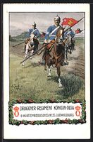 Angelo Jank: Soldaten in Uniform des Dra