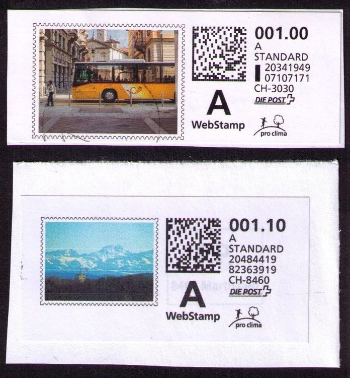 5 WEBSTAMPS__Postauto+Sperber+Hirschkäfer (Gebraucht) in Marthalen für ...