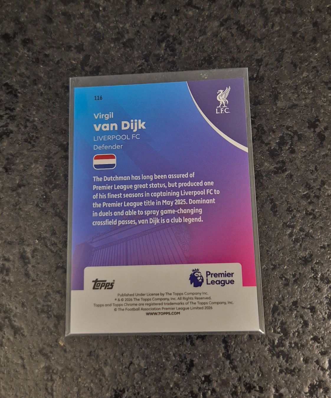 Topps Carte collezionabili: Virgil Van Dijk /99 - Liverpool - Topps – Nuovo (secondo la descrizione) da Burg AG venduto da Danoe 1