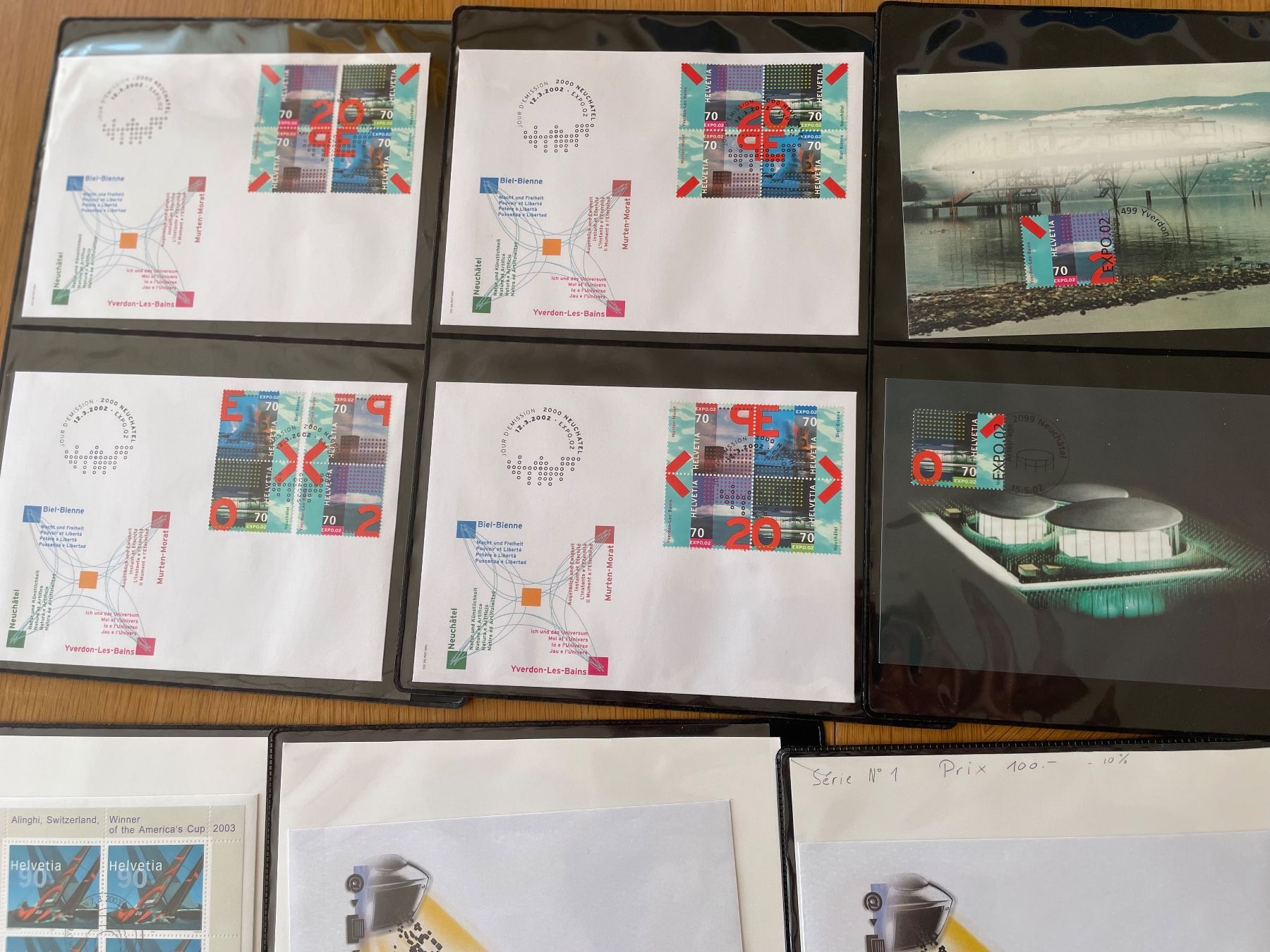 Alle Briefmarken: Cl. Expo 02, aviation, Alinghi – Gebraucht aus Sonceboz-Sombeval von Comment2 5