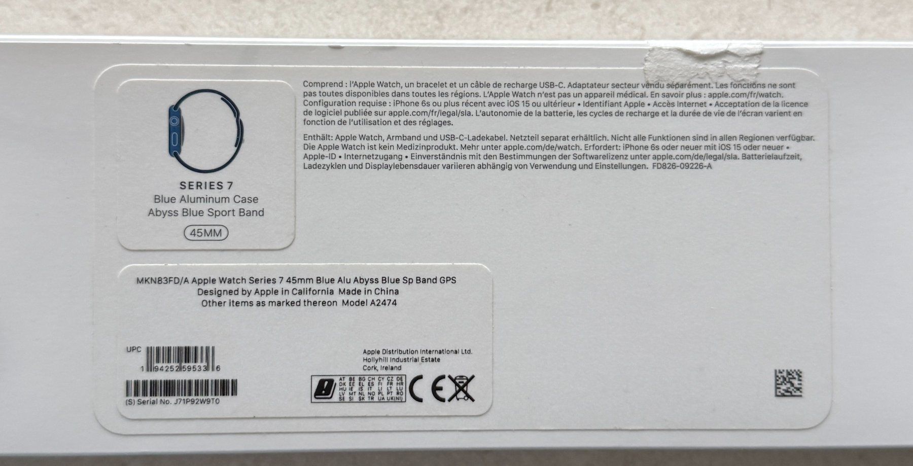 Apple Smartwatch: Appel Watch Series 7 Blue Aluminium Case – Usato da Buochs venduto da Aale 6