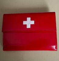 Rotes Portemonnaie  Echtleder  mit Schweizerkreuz OVP