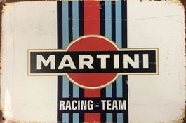 Blechschild Metallschild Martini Racing Bianco Rosso Dry