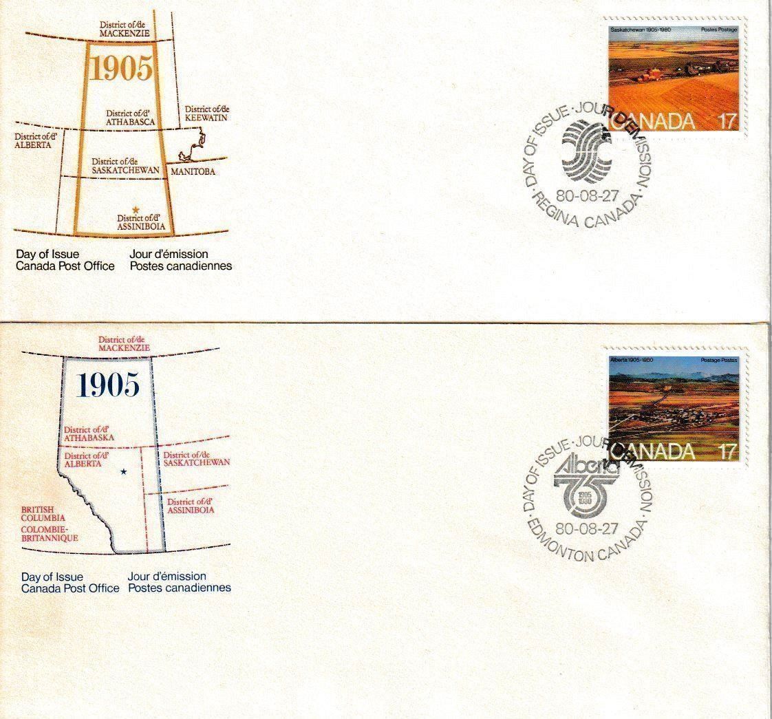 Tutti i francobolli: 7 illustrierte FDC Canada 1980 – Usato da Aarburg venduto da Aare10 1