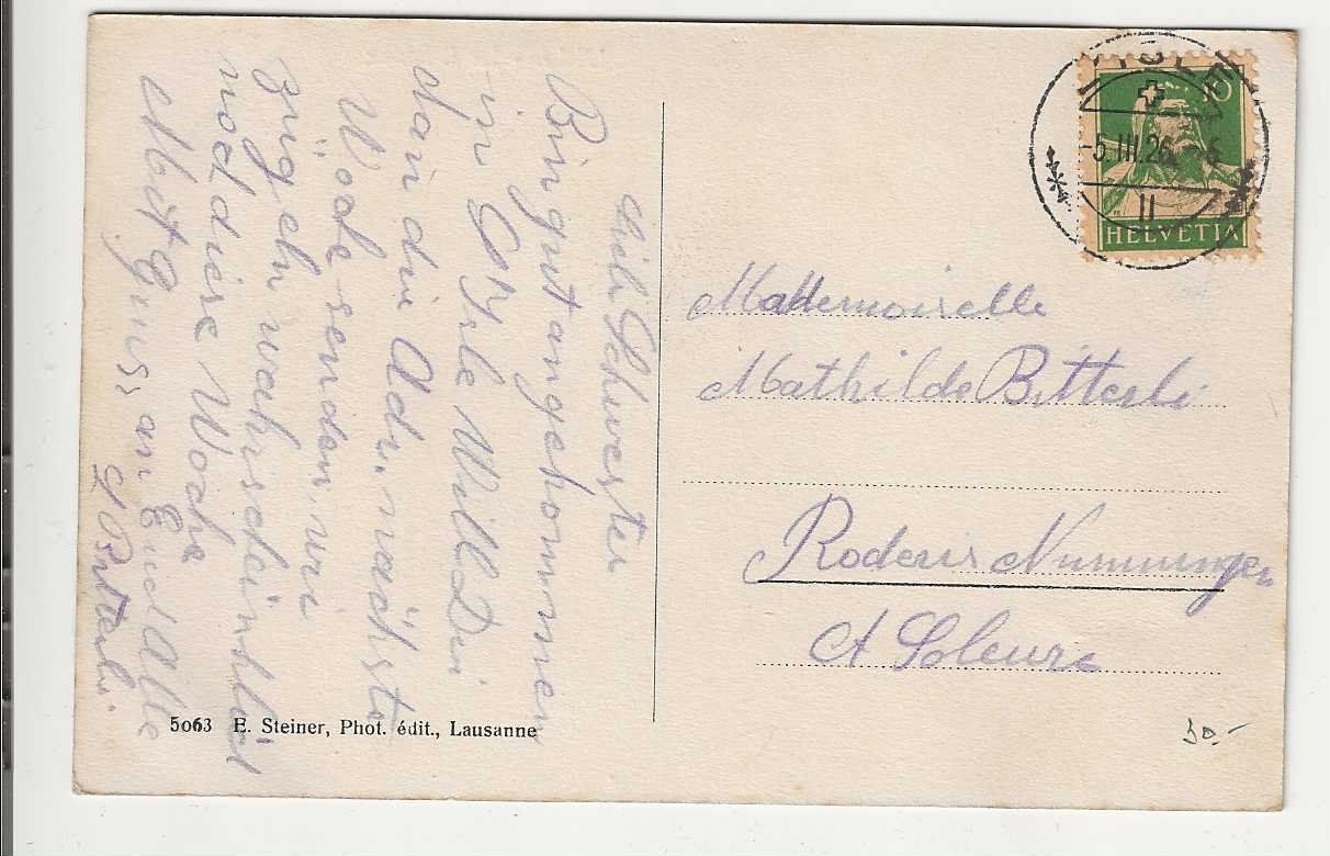 Cartoline postali: L'Isle, 1926 – Usato da Spiez venduto da Niesen20 1