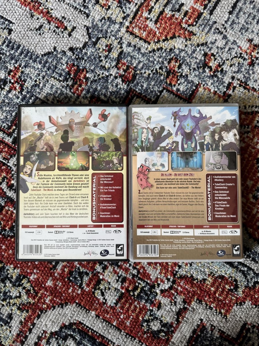Tutti i DVDs: #TubeClash 1&2 DVD Set – Usato da Zürich venduto da krytisch 1