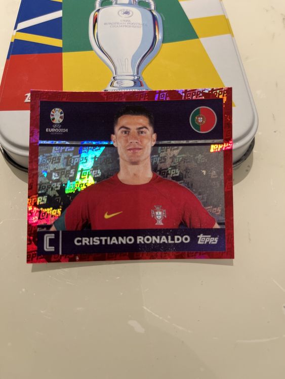 UEFA Euro 2024 Topps Sticker POR2 CR7 TOPPS DESIGN (Neu (gemäss ...