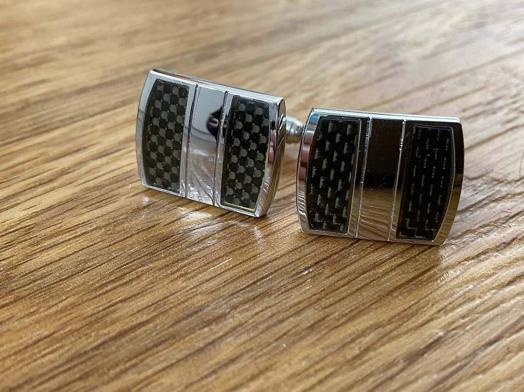Gemelli: NEU! Manschettenknöpfe, Cuff, schwarz-silber – Nuovo (secondo la descrizione) da Salmsach venduto da schneetiger1 2