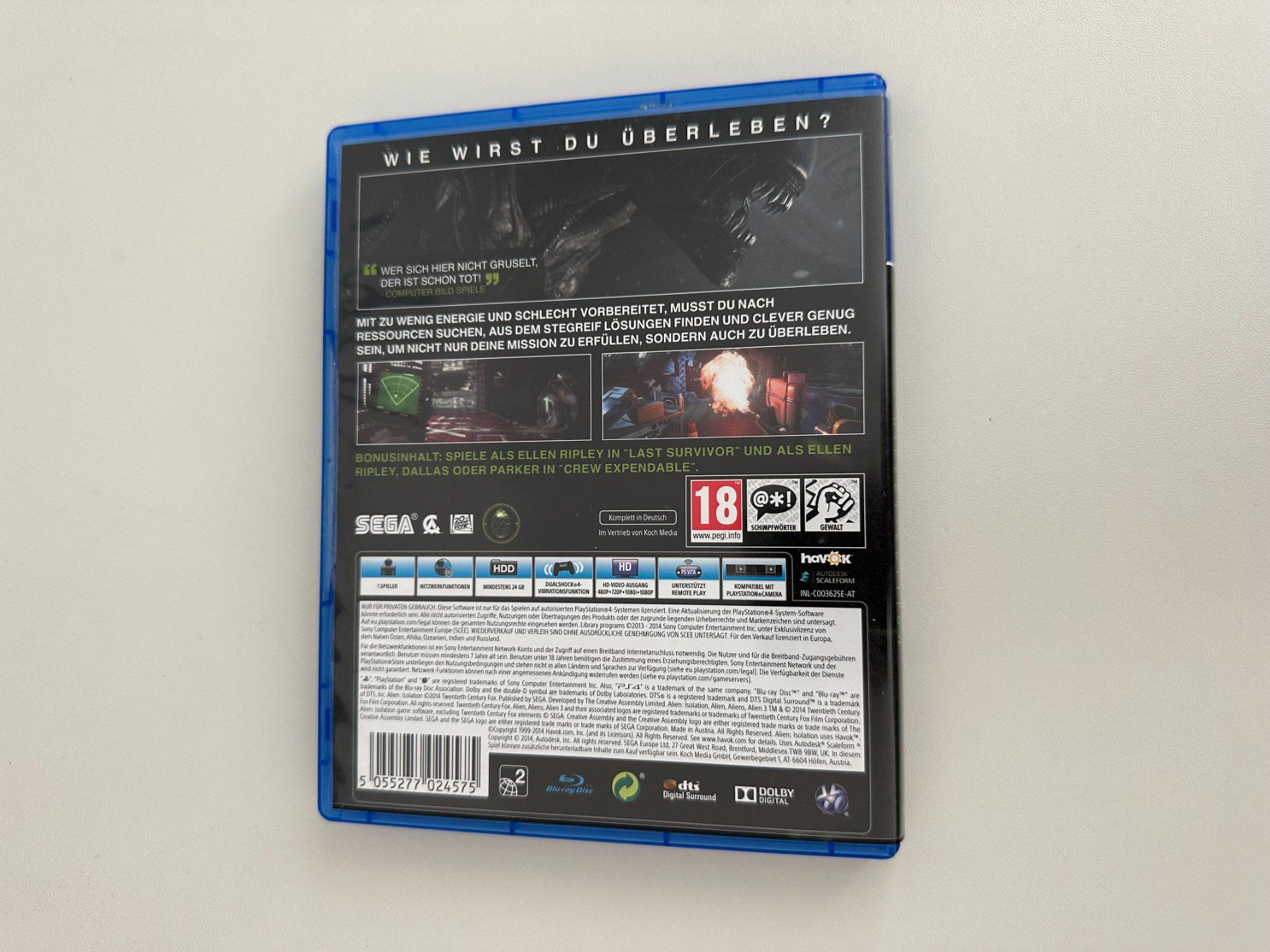 Sony Giochi: Alien: Isolation, Sony Playstation 4, PS5 – Usato da Couvet venduto da nay_prh5 2
