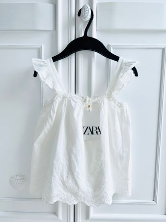 Zara girls broderie Anglaise blouse 4-5 years NEW w TAGS