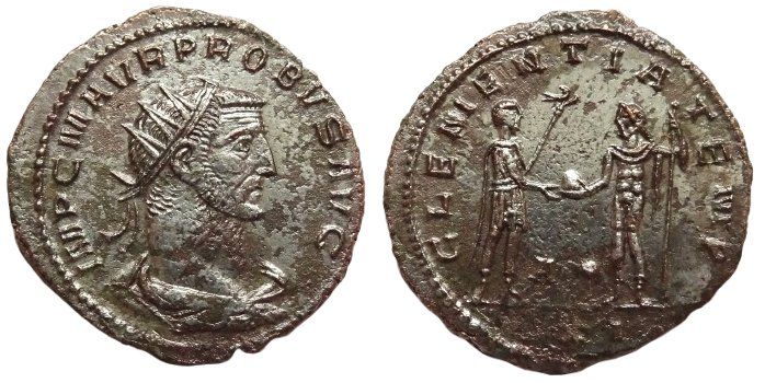 Tutti le monete: PROBUS AE silvered Antoninianus (280 AD) with silvering – Usato da La Sarraz venduto da classicworldcoins