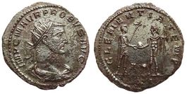 PROBUS AE silvered Antoninianus (280 AD) with silvering