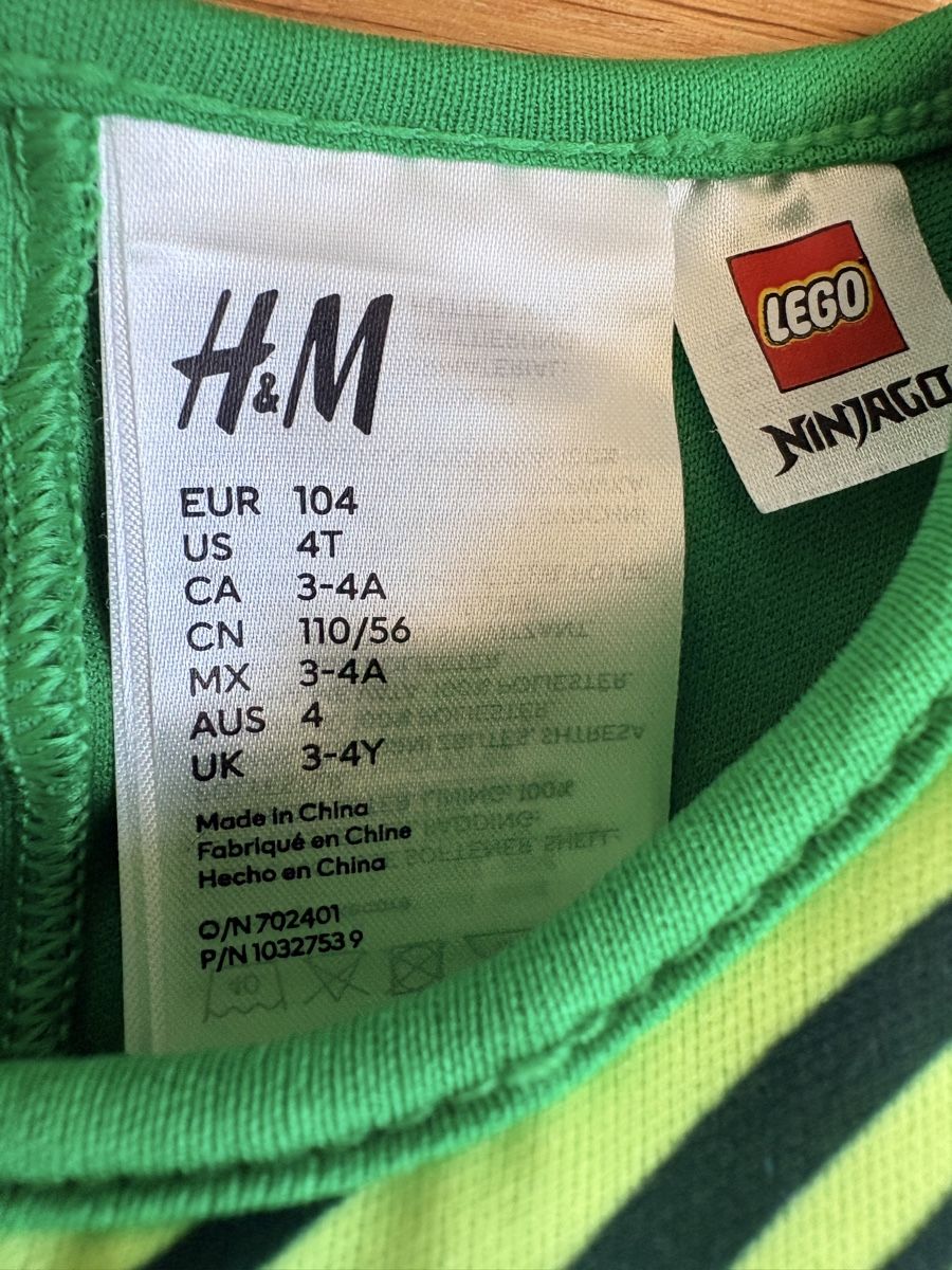 Costumi: Costume Ninjago H&M green size 104cm – Usato da Zürich venduto da Greenleaves 1