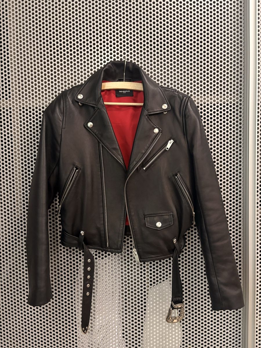 Kooples Jacken: The Kooples Leather Biker Jacket with Red Lining – Neu (gemäss Beschreibung) aus Epalinges von May_seller