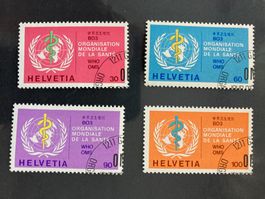 Schweiz Ämter 1975 Satz WHO OMS neues Emblem gestempelt