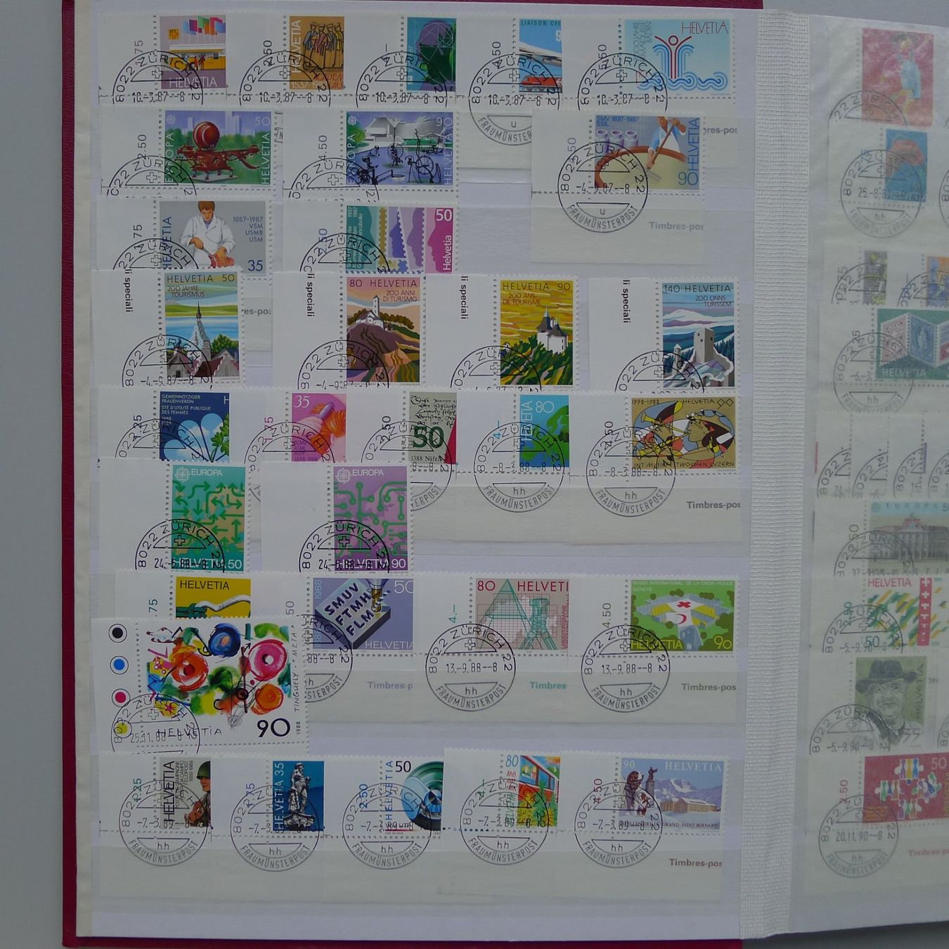 Tutti i francobolli: 1985-2004, grosse Sammlung Ersttags-Halbmond-O: mit TABS! – Usato da Sursee venduto da Luzernerraute 3