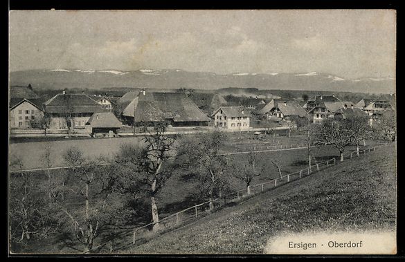 Ansichtskarten: AK Ersigen, Oberdorf mit Bergpanorama – Gebraucht aus Berlin von bartko-reher
