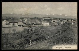 AK Ersigen, Oberdorf mit Bergpanorama